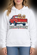 Ride Along Crew Hoodie photographed product mockup
