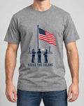 Raise the Colors Tee photographed shirt mockup – wearable v3 chest print